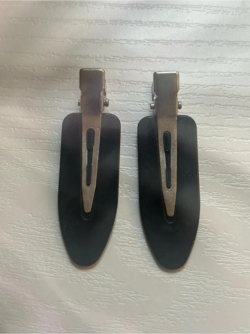Hair Clip Set For Getting Ready - Black & Silver Women Accessories